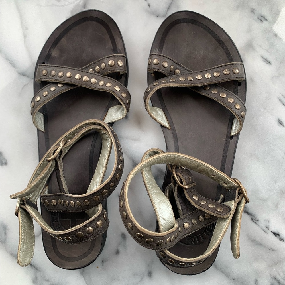 FIORENTINI + BAKER Strappy Studded Leather Sandle, Size 37, Like New Condition